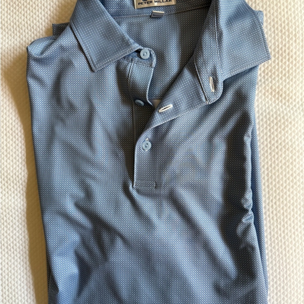 Peter Millar Blue Polo Shirt Classic Design